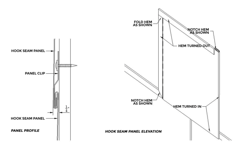 h-seam line drawing | MG McGrath Inc. Sheet Metal